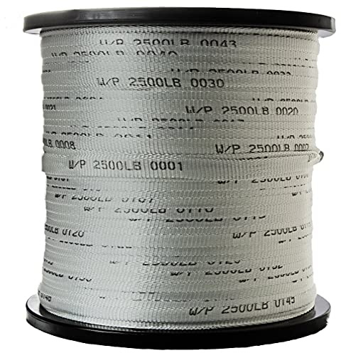 The Ribbon Factory® USA Made 'Misprint Seconds Quality' 2500 Lb 3/4 Pull Tape | Pull Webbing | Flat Rope - 500 FT