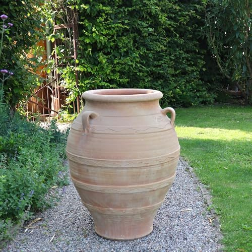 Palatina-Keramik | große XXL Terracotta Pflanzamphore | 70 cm | hohes Pflanzgefäß Pflanzkübel | Garten Außen Cassia