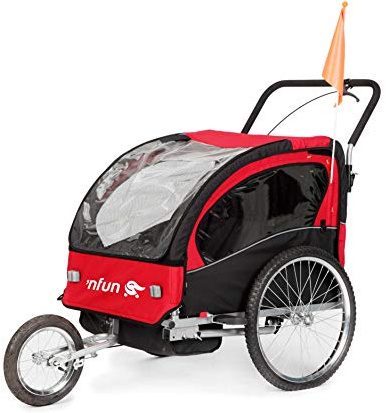 nFun NCAB Besen/JOGGINGWAGEN ROT/SCHWARZ