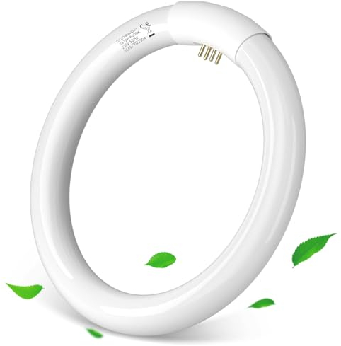 Aigostar 40W T9 Circular Fluorescent Light Tubes, Energy Saving Fluorescent Tube Lights 6500K Cool White G10q 2800LM