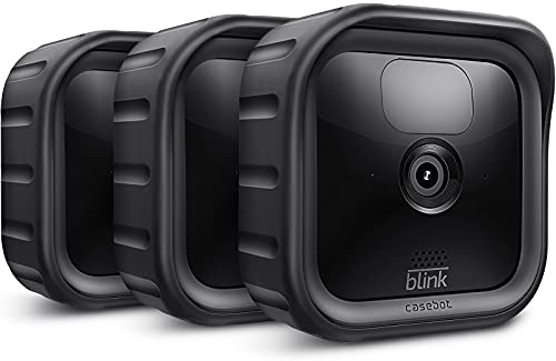 CaseBot Silikon Hülle für Blink Outdoor/Blink Indoor Kamera - (3er Set) weiche Leichte Dünne Kratzfeste Silikon Abdeckungen Skins Schutzhülle für Neue Blink Sicherheitskamera 2020, Schwarz | Schutzhülle aus Silikon für Videokamera, wasserdicht, für Blink Outdoor Indoor Kamera, Schwarz