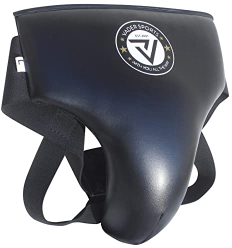 VADER Boxing Groin Guard Mens, MMA Muay Thai Kickboxing Groin Cup Abdominal Protector Martial Arts Training Jock Strap Abdo Gear Adult Youth (S)