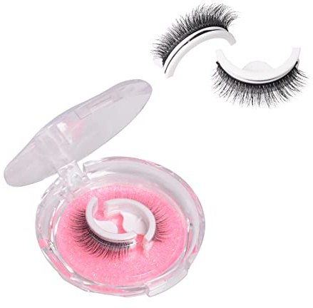 Wiederverwendbar Selbstklebende Wimpern, Künstliche Wimpern Kein Kleber Nötig-Natürlich, Curling 3D Wimpern für Anfänger Wiederverwendbar Wimpernverlängerung zu Hause Lashes Wimpern Extension (Dicht)