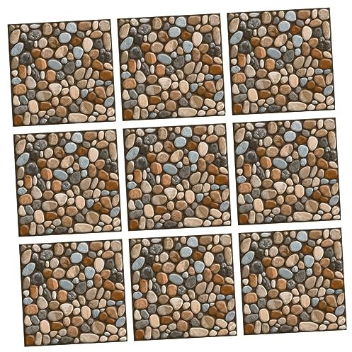 LIFKOME 20stücke Selbstklebende Fliesenaufkleber Simulation Kopfsteinpflaster Retro Bodenkleber Rutschfester Für Badezimmer Aufkleber Fliesensticker Für Böden Fliesen Wände
