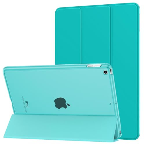 MoKo Funda para 2018/2017 iPad 9.7 6th/5th Generación, Pavo Real Verde | Ultra Slim Función de Soporte Protectora Plegable Smart Cover, Auto Sueño/Estela