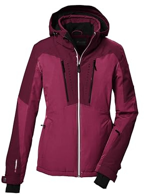 Killtec Mujer Chaqueta de esquí/chaqueta funcional con capucha con cremallera, protección contra la nieve y ventilación en las axilas KSW 53 WMN SKI JCKT, rose, 42, 41975-000