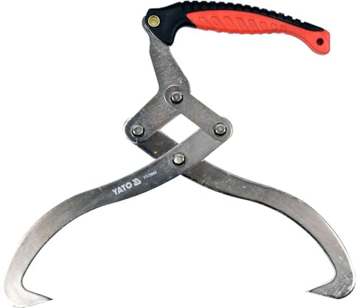 YATO Handpackzange Fällheber Packzange Handhebehaken Stammheber Holzgreifer Forstzange Hebezange, Größe:Länge 450mm Max.Öffnung 300mm