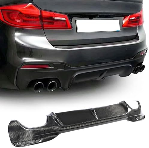 THOMIX Auto Heckstoßstange Diffusor für BMW 5 Series G30 M Sport Sedan 2017-2019,Spoilerlippe Heckdiffusor,Auto Heckspoiler Heckstoßstange Lippe Hecklippe des Fahrzeugs Auto Zubehör