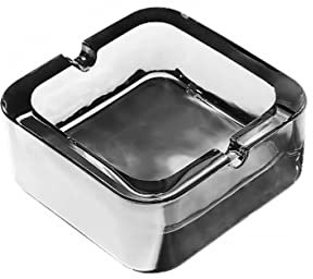 ZXCMY Magnifiquement Cendrier en Verre Porte-Fumeurs Portables Porte-Cendres récipient à Cigarettes Premium Bureau Fumer cendrier carré décoratif Pratique