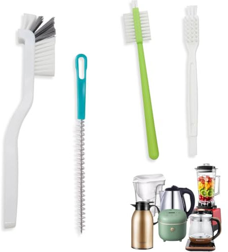 LAKJUOZ Lot de 4 Brosse Vaisselle - Simple Face, Double Face, Coudée et Brosse à Tasses - Nettoyable