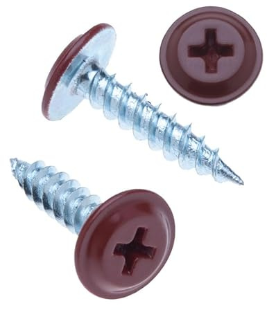Vis autoperceuses 4.2 x 19 mm M4.2 (Paquet de 250) pour bois, tôle, filet fin, pointe acérée, tête wafer, résistantes la corrosion, revêtues de poudre, galvanisées, pour usage intérieur et extérieur