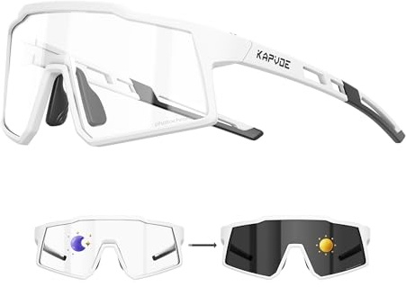KAPVOE Gafas Deportivas Fotocromáticas para Niños UV400, Gafas de Béisbol y Ciclismo de TR90 con Almohadillas Ajustables para Niño y Niña 04