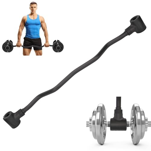 tonchean Hantel konverteringsstång 102 cm längd, hantel till skivstång omvandlare upp till 80 kg viktkapacitet, viktträningsstång passar för 3,81 cm diameter greppstång för hemträning gym