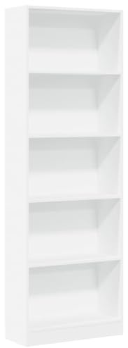 vidaXL Bokhylla vit 60x24x176 cm konstruerat trä
