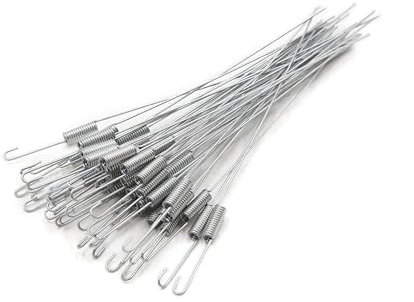 A ABSOPRO 43pcs Silver Tone 155mm Length Brake Throttle Return Spring for Motorcycle Car Item Replacement