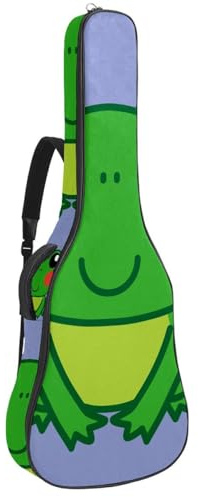 Eslifey Tasche für Akustikgitarre, Alpaka, Tier, Lama, Alpaka, verstellbarer Schultergurt, Gitarrenkoffer, Gigbag 40, 41, 42 Zoll, Mehrfarbig 4, 42.9x16.9x4.7 in, Taschen-Organizer