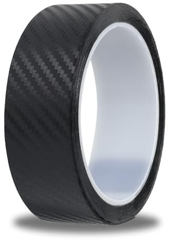 Film Carbone Voiture, Carbone Adhésif pour Voiture 3cm x 5m, Bande Autocollante Voiture, Protection Seuil de Porte Voiture, Autocollant Carbone pour Voiture pour la Plupart