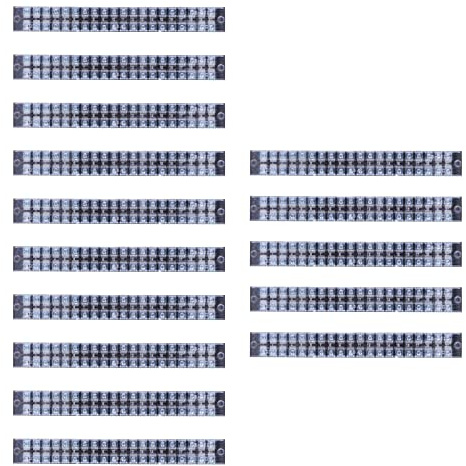 Mavaol 15pcs TB‑2520 Terminal Block 20 Position Row 600V 25A Screw Terminal Strip Blocks