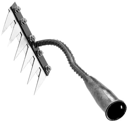 Herramienta De Malezas De Jardinería De Jardinería Desmontable, Desbrozadora Manual De Acero Manganeso, Desbrozadora Ergonómica Eficaz, Rastrillo De Púas -Desyerba Y Afloja La Tierra Para Jardín Patio
