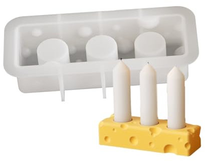 Set di stampi per formaggio in silicone resistenti e versatili per gesso in resina, forniture artigianali, misure assortite