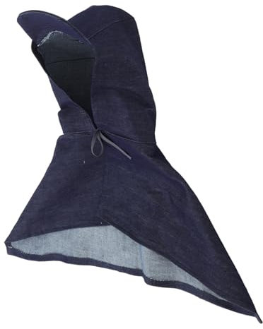 Warmhm Welding Cap Sweatband Denim Dust Cape Hat Protective Hood for Sanding Cutting Diy Safety Mask for Women Men