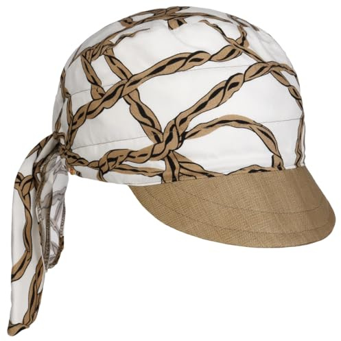 Mayser Millie Graphics Bandana Cap Visor Kopftuch Damencap Damen - Made in The EU mit Schirm Frühling-Sommer Sommer - One Size beige