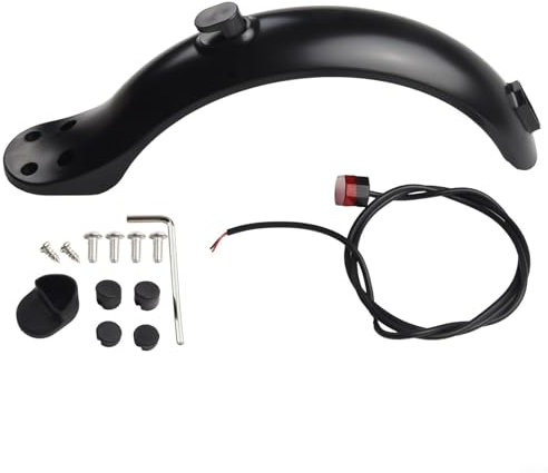 WIIYENA Set di parafanghi per scooter elettrico per Xiaomi 8.5 pollici Parafango posteriore con fanale posteriore Design a quattro fori ABS Costruzione in metallo Copertura completa Parafango