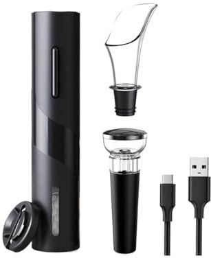 Abrebotellas de vino eléctrico automático para cerveza, recargable por USB, sacacorchos, sacacorchos, vino, cerveza, accesorios de cocina (juego recargable)