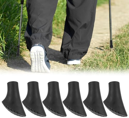 JIYIN 6 Stück Nordic Walking Stöcke Gummipuffer, Walking Stöcke Gummipuffer für alle gängigen Wanderstöcke für Trekking Asphalt Kies Gebirge(11mm)