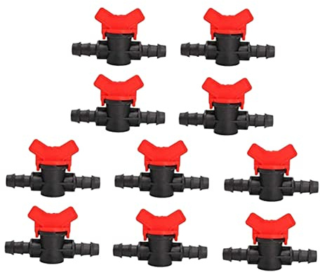Toyvian 10pièces Ball Switches Pour Irrigation De Jardin Vanne Plastique Double Tête Pour Arrosage Et Durable