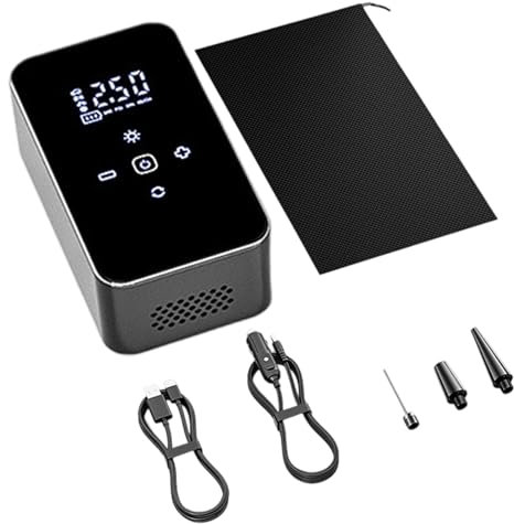 Pompa Ad Aria Batteria | Compressore d'aria per Bici Touch Screen,Compressore Elettrico Ricaricabile Accessorio Automobile per Camion Viaggi Moto Auto Garage Camping-Car MTB Casa Montagna