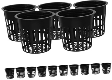 Toyvian 15pcs Hydroponic Cups Mesh Net Pots for Hydroponics Plastic Planting Baskets Net Pots for Planting Baskets