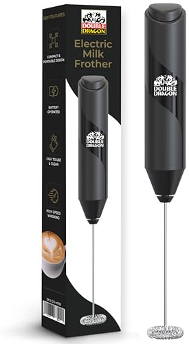 Double Dragon Handheld Electric Milk Frother for Coffee & Matcha