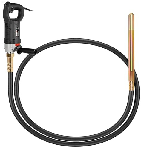 Anbull Vibreur à béton 1800W 4m 5500 tr/min 35 mm | Moteur en cuivre pur Élimine rapidement les bulles d'air Aiguille Vibrante Pour Beton Concrete Vibrator Vibreur interne Noir