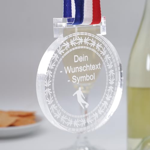 Pila Stone Personalisierte Medaille Acrylglas, Personalisierte Gravur, eigene Grafik/Logo, Teilnehmer Event Medaille, Sport Auszeichnung, Sport Gewinner, Kindergeburztstag (5 mm)