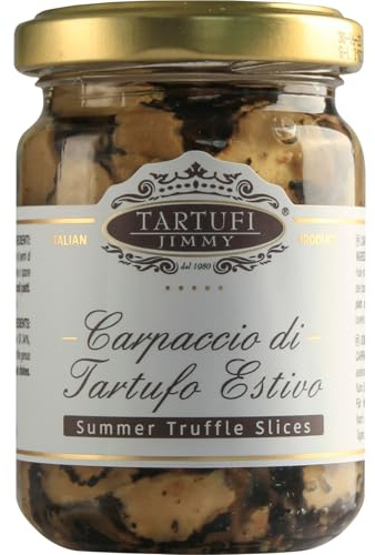 Carpaccio de Truffe d’Été 85g | Truffe Noire Italienne en Tranches – Condiment Gourmet pour Pâtes, Viande, Œufs et Fromages