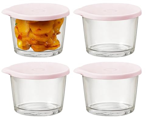Zyntora Ciotole In | 4 Pezzi Barattoli Ermetici Impilabili Riutilizzabili - Ciotole In Per Mescolare E Conservare - Per Cucina Spuntino Dispensa Frigo Congelatore Pranzo Insalata Yogurt Frutta