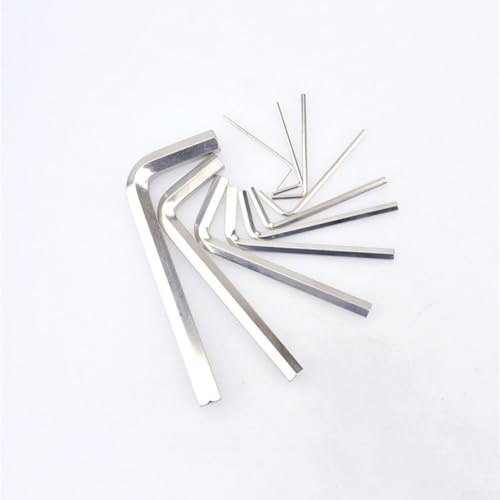 Juego de 10 llaves hexagonales tipo L, de acero, tamaños de 1 5 mm a 6 mm para reparación del hogar y montaje mecánico (2 mm)