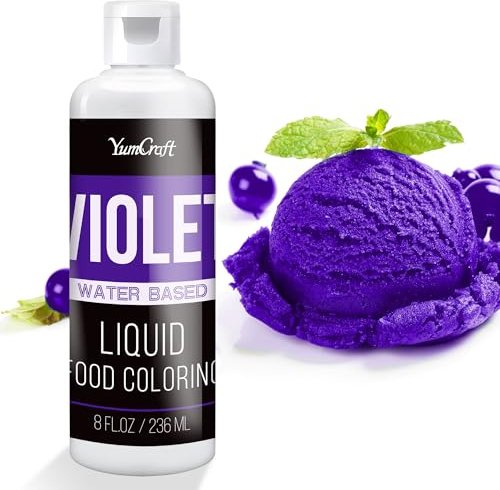 Colorante alimentario líquido altamente concentrado para pasteles, hornear, huevos de Pascua, bebidas, sin azúcar, colorante de alimentos para fondant, glaseado, slime, decoración de tartas (violeta