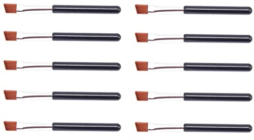 VOSAIDI 10pcs Eyebrow Portable Premium Quality Angled Eye Brow and Spoolie Mini Brush
