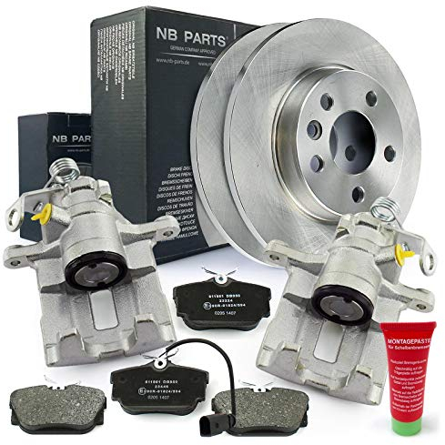 NB PARTS Bremssättel Bremsscheiben Bremsbeläge hinten passend für VW Transporter T4 70XB 70XA 70C