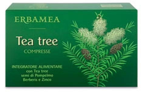 TEA TREE 30 compresse con semi di pompelmo e zinco, benessere vie respiratorie