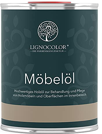 Lignocolor Möbelöl - hochwertiges und natürliches Holzöl für den Innenbereich (1 L, Natur)