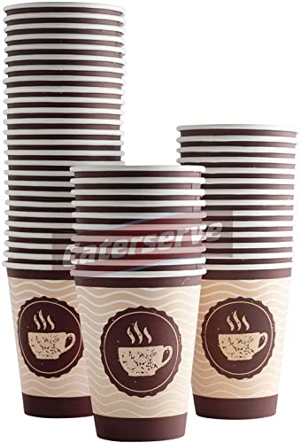 Caterserve Paper Cups for hot and Cold Drinks (12oz - 100 Pcs)