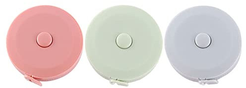 Lansonee 3Pcs 60 Inch Retractable Measuring Tape, Double Scale Soft Tape Round Tape Measure for Measure Length, Chest, Waist