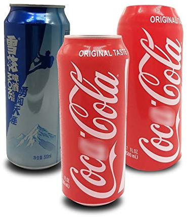 SHENGXIAOPENG 500 ml Hide a Beer burk täcka cola ölflaska kopp skydd ärmfodral flaskhållare termisk väska kompatibel med camping resor vandring (färg: 2 st 500 ml)