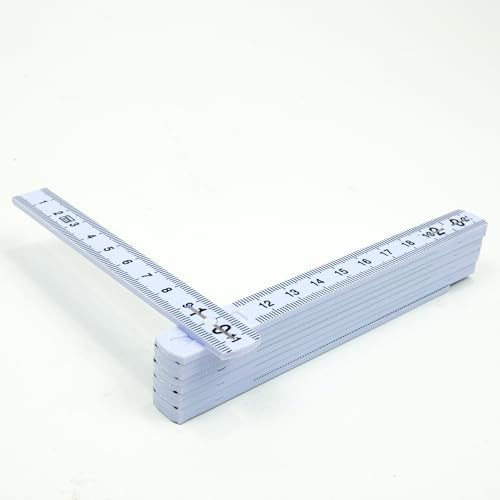 pimaldaum® Zollstock/Meterstab/Gliedermaßstab aus Kunststoff zum schnellen und präzisen Erfassen von Längen und Abständen (1, 1 m)