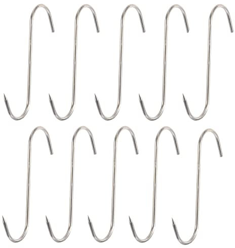 ACONDE S-Hooks, S-Shaped Meat Hooks, 10 Pcs