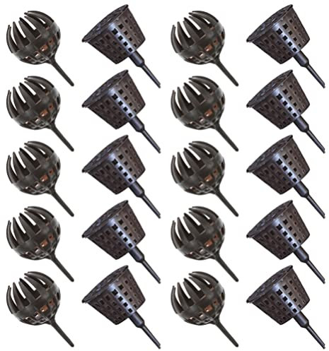 Yardwe 20pièces Boîtes à Engrais Pour Plantes Pot Paniers De Fertilisation Bonsai Plastique Avec Couvercles Fournitures De Jardinage Et