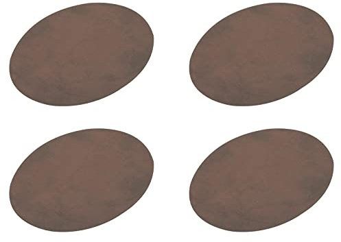 sourcing map 4 Stück Ellbogen Knie Bügelflicken Stoffpatch zur Reparatur, 11 x 14cm Oval Flicken zum Aufbügeln für Kleidung Handwerk Reparatur Kit Rucksack Schuhe Dekoration, Hellebraun